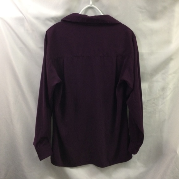 Tilley Size M Purple Long Sleeve Blouse - Picture 4 of 4